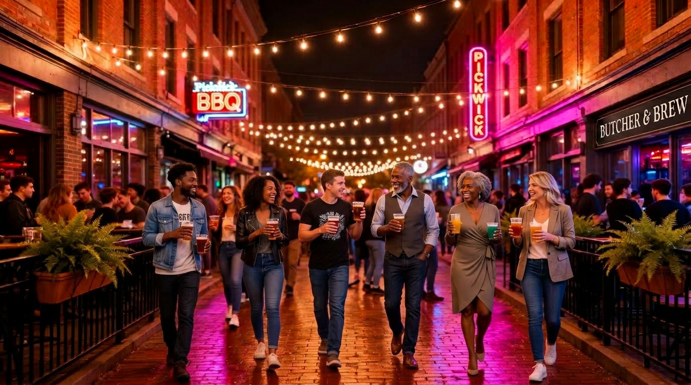 Cleveland bar crawl crowd